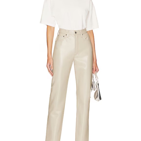 AGOLDE leather pants size 27 beige - Picture 5 of 14